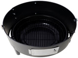 17 Inch Steel Charcoal Smoker, Heavy Duty Round BBQ Grill for Outdoor Cooking, Black 28070527