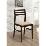 Cappuccino and Tan 3-piece Dining Set with Drop Leaf B062P145671
