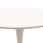 ZUN 31.5" Round Dining Table, Mid-Century White Tulip Table, Metal Base Pedestal Table for 2-4 W2533P170056