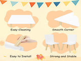 Kids Table and 2 Chairs Set, 3 Pieces Toddler Table and Chair Set, Wooden Activity Play Table Set 46335211