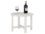 46*46*46cm Single Layer Round HDPE Side Table White 64319396