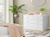 Modern Simple 4-Drawer Dresser Nightstand White 15130113