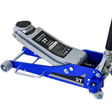 3T Aluminum Iron Horizontal Jack/Hydraulic Trolley Service/Floor Jack with Extra Saddle W1102P154126