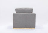 Grey Accent Chair with Cushion B062P209168