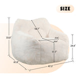 Bean Bag Chair, Bean Bag Sofa Chair with Armrests Stuffed High-Density Foam, Lazy Sofa Comfy Chairs W2200P313788