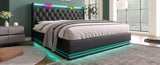 Queen size Upholstered bed, 360 surround LED function, Buttons/Apps/Remote Control, hydraulic N736P188807B