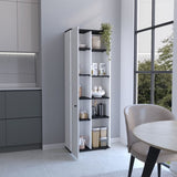 ZUN Hoyt Kitchen Pantry Storage Cabinet With and Five Interior and Exterior Shelves B200P173178