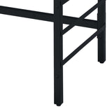 Light Weathered Oak and Black Writing Desk with 2 Drawers B062P184545