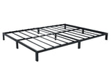 Queen Size Compression Bed Dark Grey Upholstered Platform Bed Frame with Headboard, VacuumSealed W3975P544605