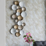 39.5" x 18" Metal Contemporary Wall Decor Accent, Large Hanging Sculpture for Bedroom Entryway W2078130251