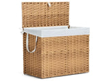 110L Laundry Hamper with Lid, Laundry Basket with Removable Liner for Bathroom Bedroom 24315751