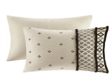 3 Piece Cotton and Flax Linen Blend Comforter Set Natural Full/Queen B03596414