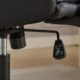 Cross Legged with Flip-Up Armrests Leather, Cross Legged Office on Wheels, Comfy Swivel 94377216
