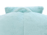 Giant Bean Bag Chair withFootstool, Oversized Bean Bag for Adults and Kids, Faux Fur Shell-Shaped W2677P306795