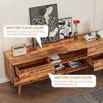 ZUN 63 Inch TV Stand Features Vintage-style and Bevel Design, TV Stand with Drawers, Entertainment W578P193297