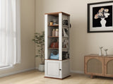 360&deg Rotating Storage Cabinet with Full-Length Mirror, total of 8 open shelves on both sides, One W282P437031
