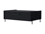 Black Coffee Table with Flip-Down Door B062P252207