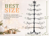 6ft Black PVC Iron Christmas with Snowflake Top - Everyday Decor 81753773