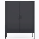 The metal storage locker, 40 inches high, comes with 2 doors and is suitable for homes, offices and T3421P312425