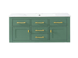 36'' Wall Mounted Bathroom French Style Bathroom Vanity with Glossy White Sink, Bathroom N710P481823F