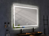 60 x 36 Inch LED Bathroom Mirror with Front and Backlight, Wall Mounted Vanity Mirror, Anti-Fog, W2287P280115
