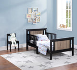 Connelly Reversible Panel Toddler Bed Black/Vintage Walnut B02257225