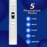 ZUN Electric Toothbrush Sonic Toothbrush, 5 Cleaning Modes for Dental Care, Screen Display, Gift 25125163