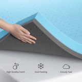 Queen Mattress Topper, 3 Inch Gel Infused Memory Foam Mattress Topper, Cooling Mattress Pad for B2716P318438