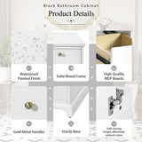 36'' Bathroom Vanity with Ceramic Sink Combo, Solid Wood Frame Bathroom Storage Cabinet, N710P195628K