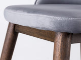Leland Fabric Upholstered Counter Height Wingback Stools, Set of 2, Gray T2574P165108