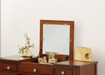 ZUN Classic 1pc Vanity Set w Stool Cherry Color Drawers Open-up Mirror Bedroom Furniture Unique Legs B011113336