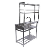 39.4in Stainless Steel Utility Right Sink, Single Bowl Sink for Kitchen, Garage, Right Sink Left 66647877