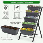 ZUN Gray Raised Garden Bed 23826876