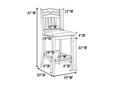 Contemporary Antique White Counter Height Chairs Upholstered Cushion Seat Ladder Back 2pc Dining B011P368158