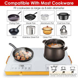 7000W Double Burner Electric Cooktop 110V, 2x3500W Rapid Heating Hot Plate with 4 Preset Modes 73544700