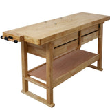 60in Workbench with 4 Drawers Wooden Workbench for Garage Workshop and Home W46594606