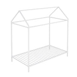 House Bed Frame Twin Size , Kids Bed Frame Metal Platform Bed Floor Bed for Kids Boys Girls No Box WF286771AAK