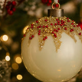 6PCS Set of 3.9" Christmas Ball Ornaments Glass Holiday Decorations for Christmas Tree Party Hanging 52544399