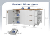 () 2-Door 3-Drawer Grille Food Cart Champagne Gold Thermoformed Door Panels 23624311
