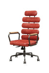 ZUN Antique Red Swivel Office Chair with Pneumatic Lift B062P215463