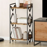 3 Tier Bookshelf For Small Space, Small Metal Bookshelf For Books, Organizers And Storage For 87702459