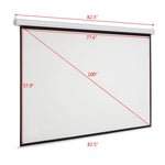 ZUN 100 INCH 4:3 Manual Projector Screen Matte White 65870669