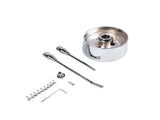 30" Chrome Tilt Street Rod Floor Shift Steering Column with Wheel Adapter No Key 49108082