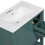 ZUN 30inch Transitional Style Bathroom Vanity Cabinet Combo with Ceramic Sink 27753164