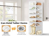 7-tier, 360&deg rotating wood-plastic composite shoe rack, 60*60*184cm, white 36049742