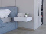 White Wall-Mounted Floating Nightstand B062P175152