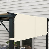 10 x 10ft Gazebo Replacement Canopy, UV Protection Pergola Shade Cover Cream White 93109697