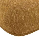 Pebble 44" Rounded Triangle Cocktail Ottoman, Mustard Yellow Tweed B2719P238433