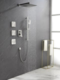 Shower System with Shower Head, Hand Shower, Slide Bar, Bodysprays, Shower Arm, Hose, Valve Trim, W2287P182548