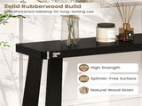 Black Solid Rubber Wood Narrow Console Table, 43" Space-Saving Entryway Table for Small Hallways 43742642